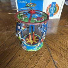 Vintage Schylling Miniature Tin Collector Series 90's Carousel w/Box