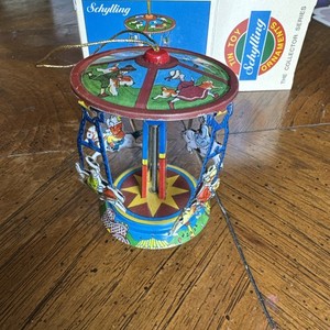 Vintage Schylling Miniature Tin Collector Series 90's Carousel w/Box