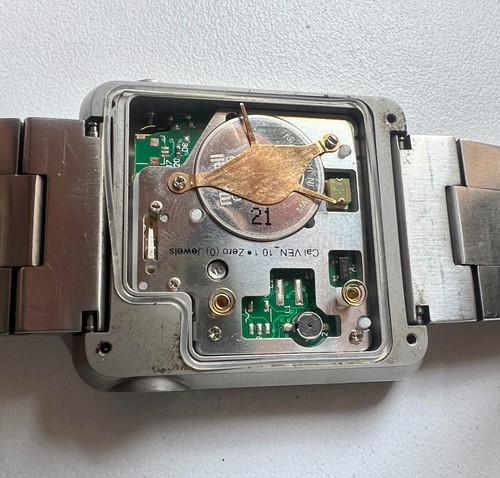 Braun Prestige Digital LCD Watch Quartz VN0106SL Vintage Mens Yellow Cal 2619 - Picture 6 of 7