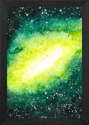 Gerahmtes Wandbild Poster Grüner Nebel Leinwanddruck Bild