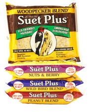 ST. ALBANS BAY SUET PLUS Variety Pack of 4 Flavors of Suet Cakes for Wild Bir...
