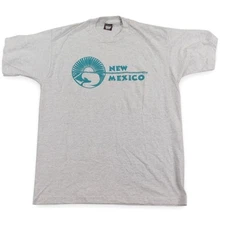 VTG Screen Stars Best New Mexico Zia Sun T-Shirt Mens XL Gray USA 90s Southwest