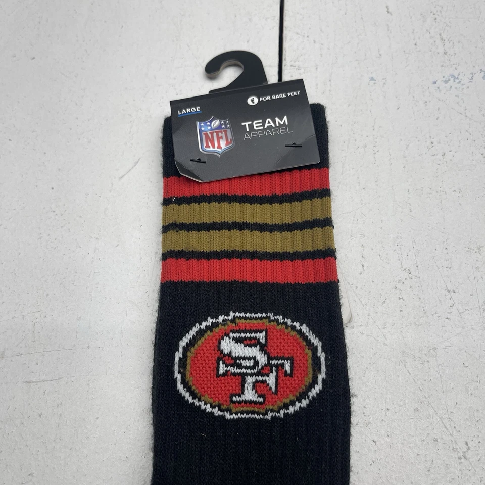 Ropa del equipo de la NFL San Francisco 49ers calcetines negros adultos grandes Foto 3 de 4