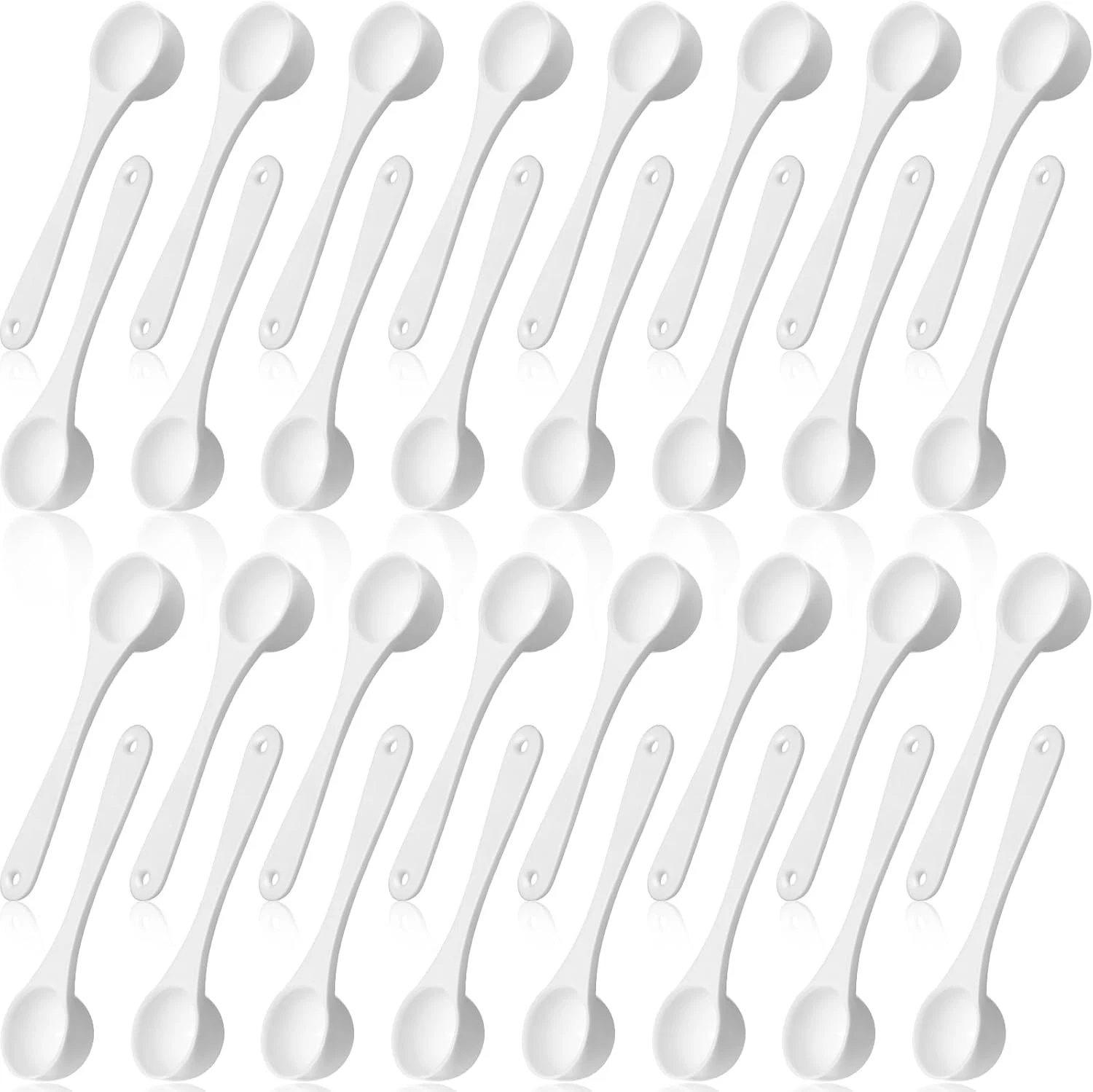 Maxdot 200 Pcs Teaspoon Measuring Spoons Bulk Reusable Plastic Scoop Measuring S