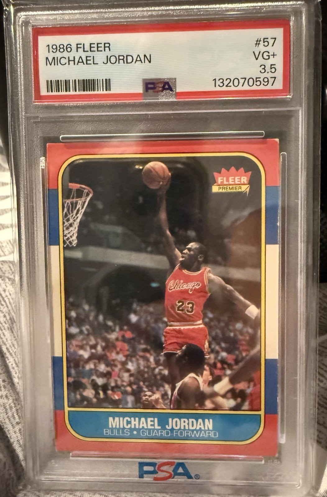 1986-87 Fleer - Michael Jordan #57 Rookie - Low Pop Rare PSA 3.5 view 1