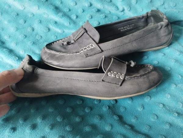 Women Hechter Loafers Grey Leather 36