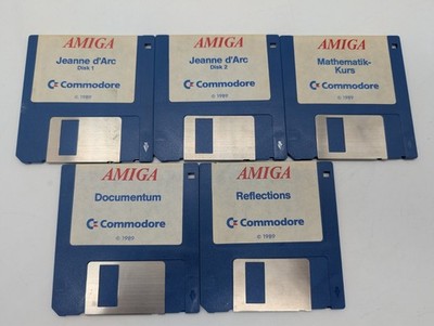Commodore Amiga 500 Softwarebundle 1989  - 5x 3,5'' original Diskette  getestet