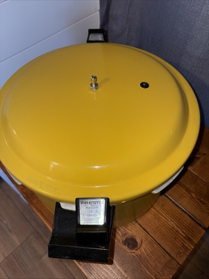 #ad Vtg Presto 22q Canner Pressure Cooker Model 02 caa12h Mcm Harvest Yellow Prop $68.87