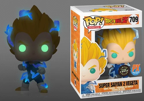Pop Animation Figure Dragonball Z - Super Saiyan 2 Vegeta Glow In Dark 709 Chase