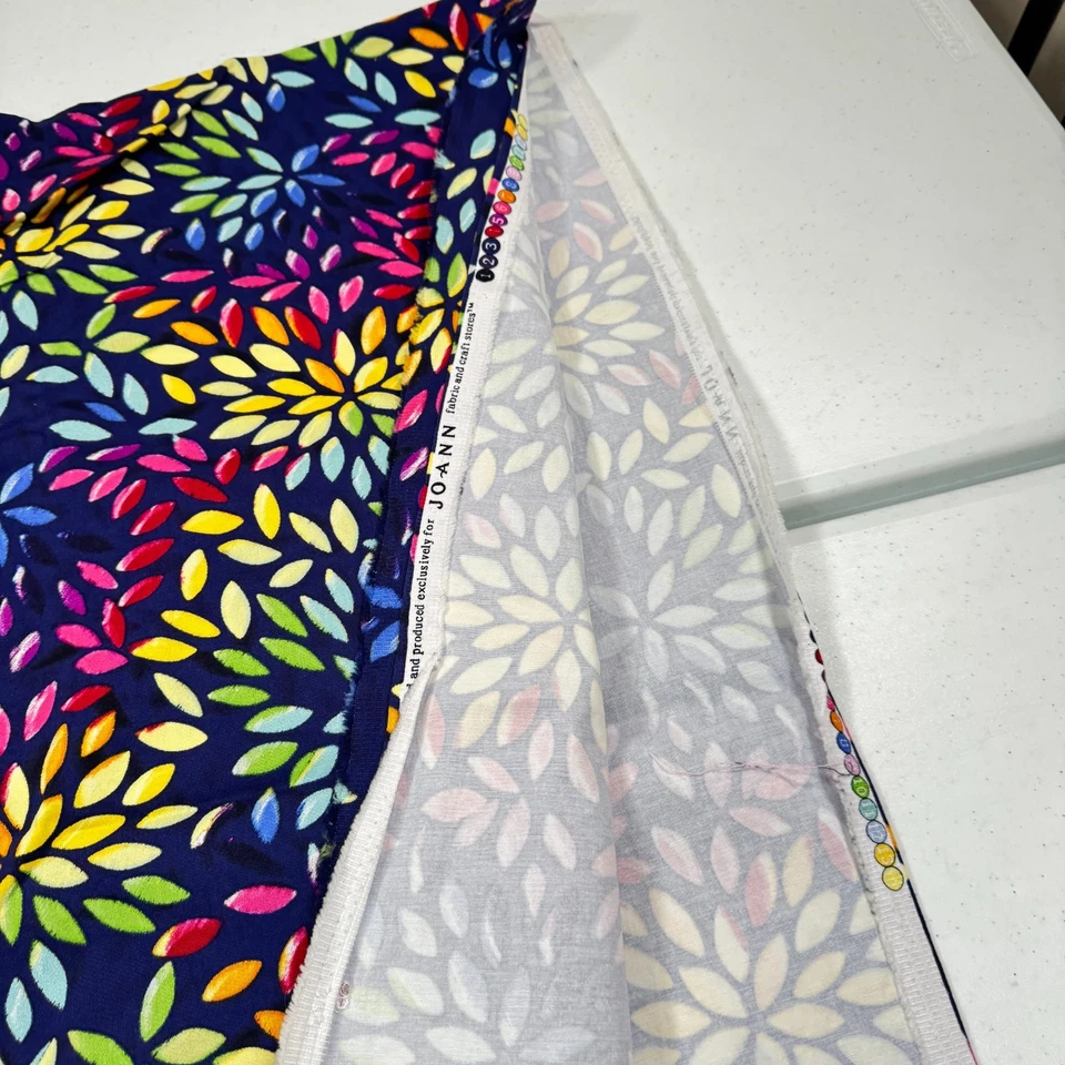 Tela acolchada vintage Joann púrpura floral tie dye algodón 51x68 1,8 yardas Foto 3 de 4