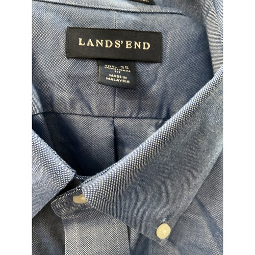 Lands' End Blue Casual Button-Down Shirt | eBay