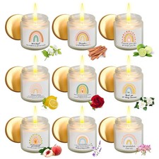 9 Pieces Thank You Appreciation Gifts Thank You Scented Candles 3.5 oz Awesom...