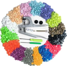 Plastic Snaps with Snap Pliers, 360Set T5 KAM Snaps Starter Fasteners Kit, No-Se