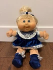 Cabbage Patch Kids 2000s Doll 14” Bright Blue Silver Dress Pig Tail Teeth