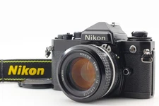 [Exc+5] Nikon FE Black SLR Film Camera Ai 50mm f/1.4 MF Lens From JAPAN