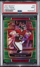 2021 PANINI SELECT GREEN PRIZM #63 KYLE TRASK 4/5 PSA 9