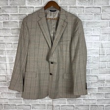 Brooks Brothers Regent Fit Light Beige Plaid 2 Button Blazer Suit Jacket Men 46R