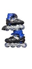 In-line Skates Blue Kids Size 2-5 Rolling Skates Adjustable Size 1-4 Used