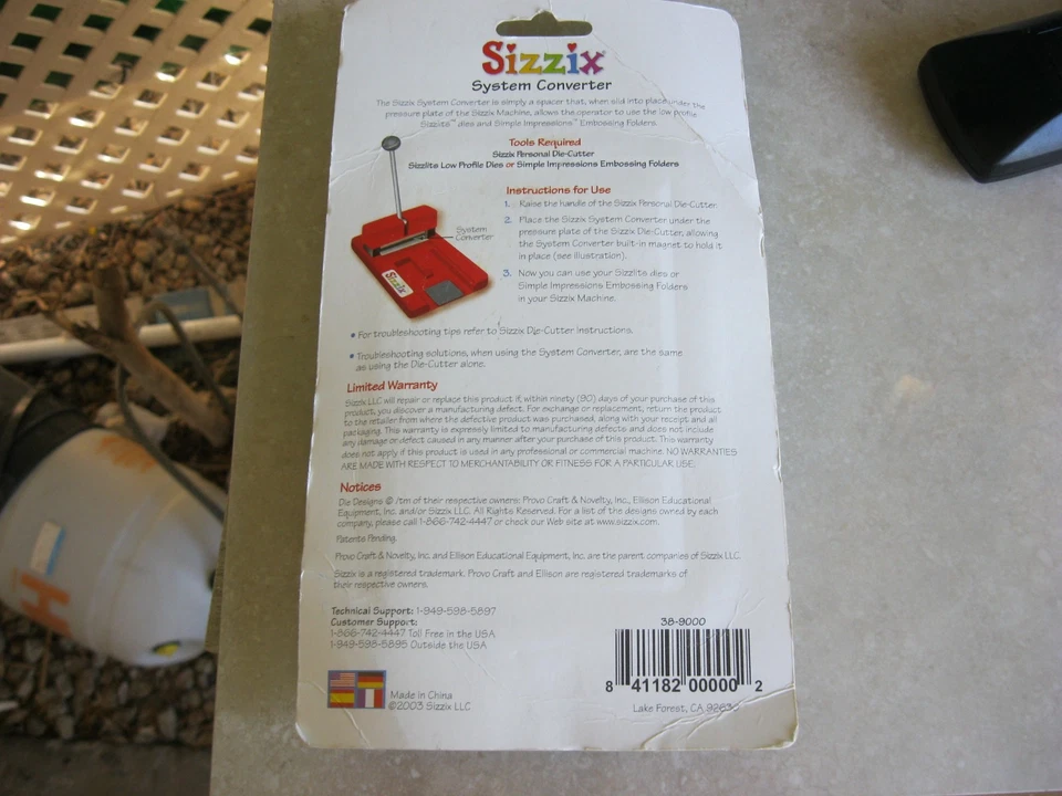 Sizzix System Converter For Sizzlits Die-Cutter 38-9000 - New - FREE SHIPPING - Image 3 of 4