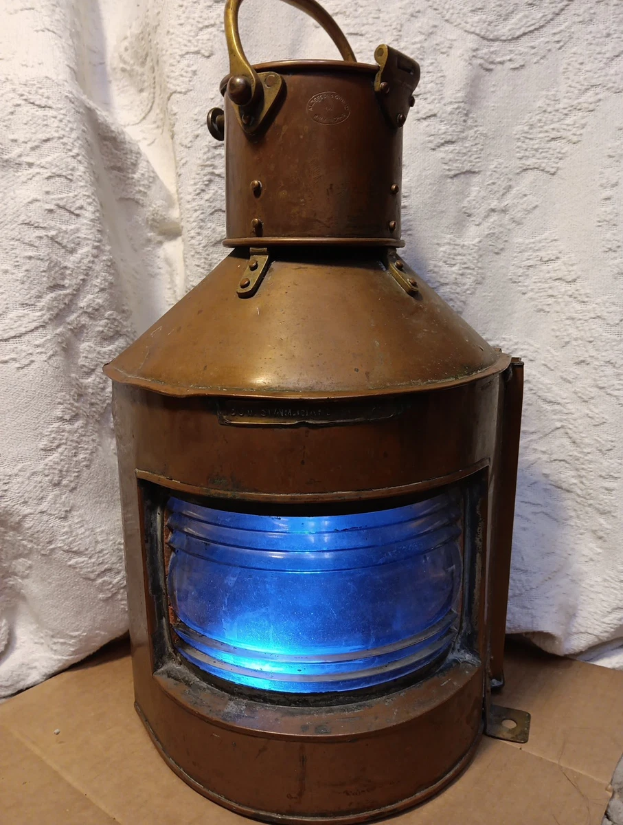 Vintage Original WWII Antique Maritime Lamps & Lighting for sale