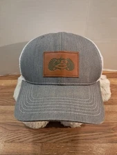 Toadfish Outfitters Snapback Classic Trucker Fishing Hat Cap Patch Grey Mesh