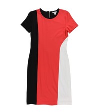 bar III Womens Colorblocked Bodycon Dress, Red, Small