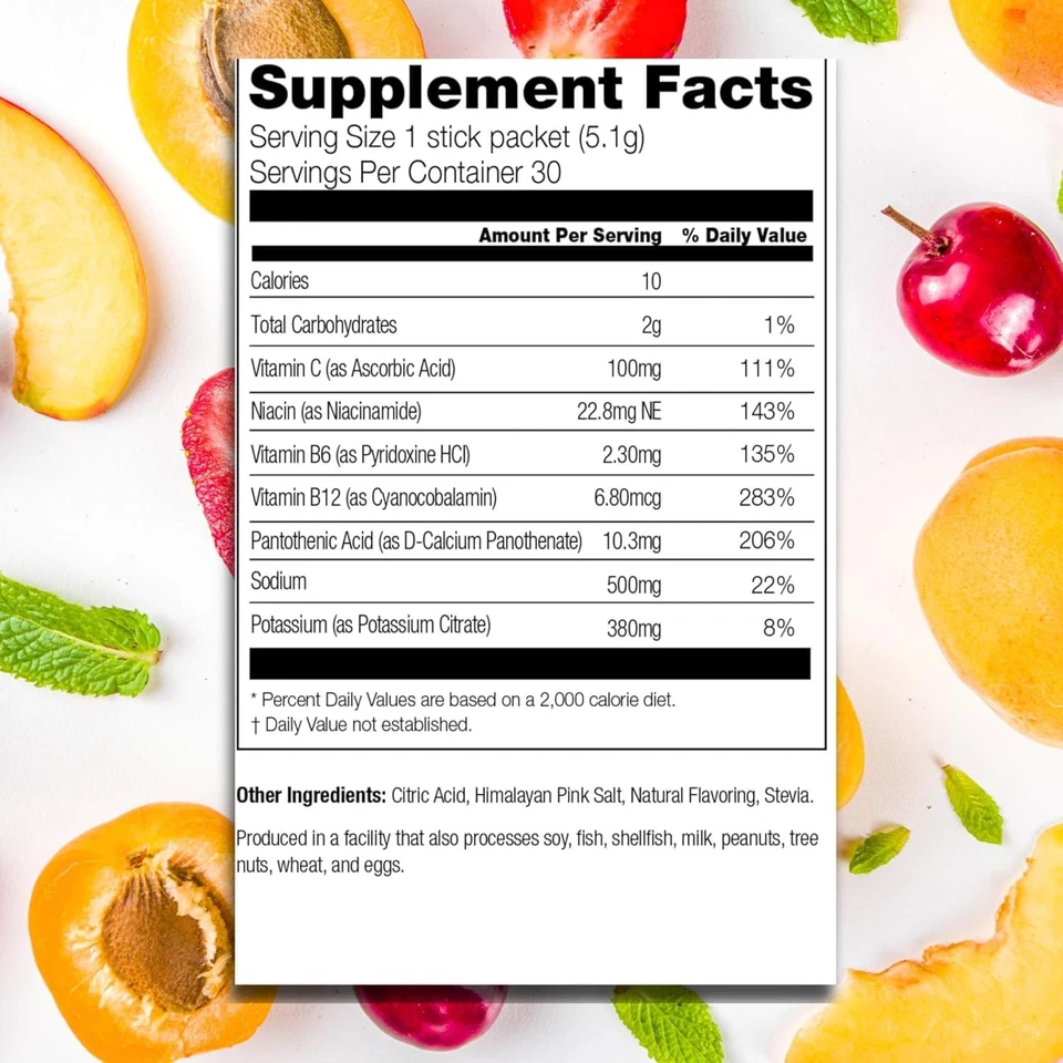 Mezcla de bebidas electrolíticas de sandía sin azúcar paquete de 30 hidratación cetogénica Foto 4 de 4