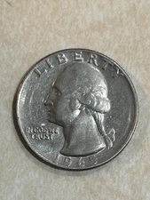 1965 Washington Quarter No Mint RDD Reverse Double die. 