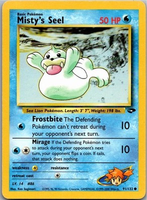Pokémon Misty's Seel 91/132 - Gym Challenge - Englisch 1995