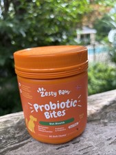 Zesty Paws GUT Probiotic Bites Chicken Flavor Dog Supplement 90 PC Exp:8/2027