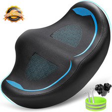 Noseless Oversized Bike Seat for Men Women Comfort, Extra Wide Padded Bicycle Se