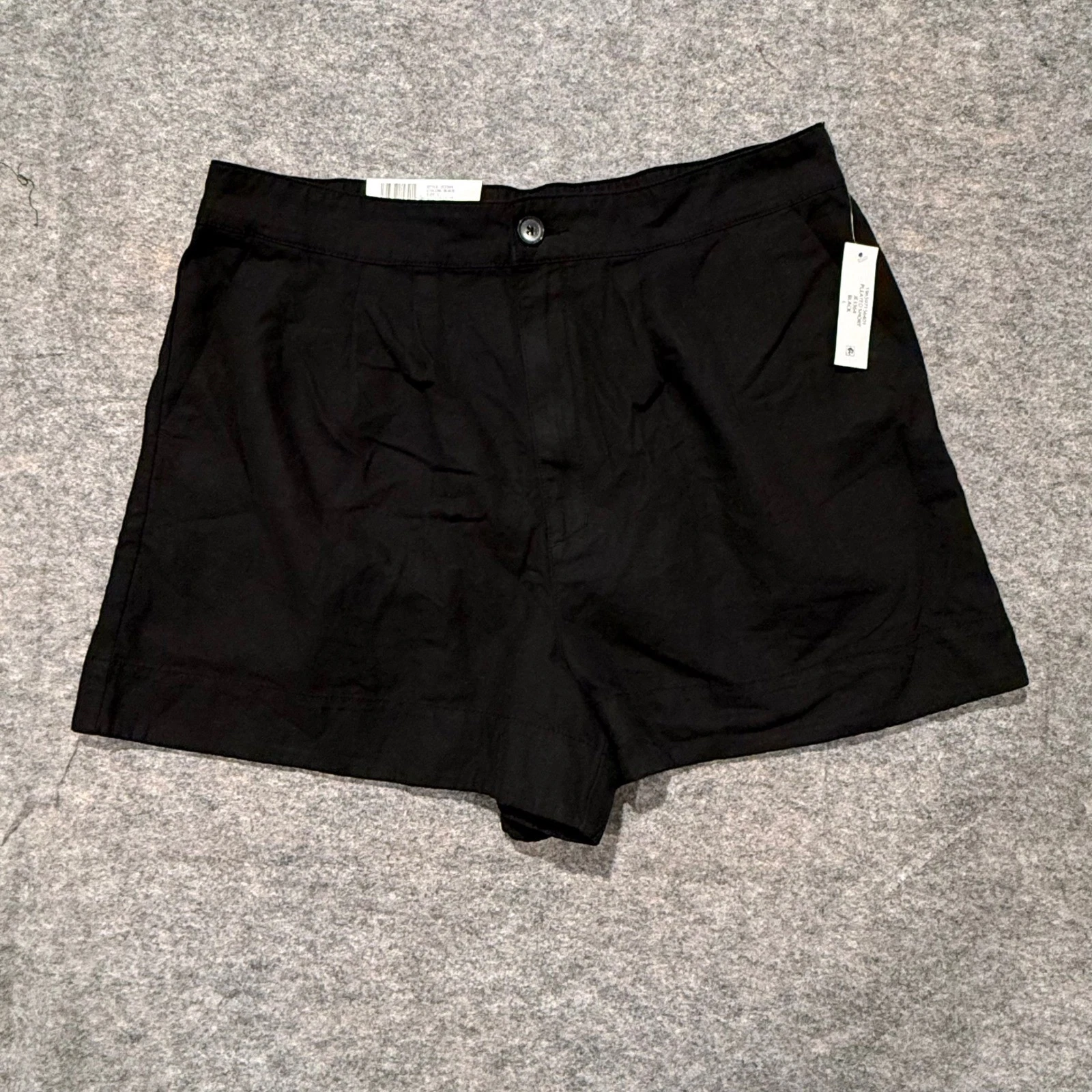Joie Pleated Short Black JE3364 Women's Size L New With Tags Linen