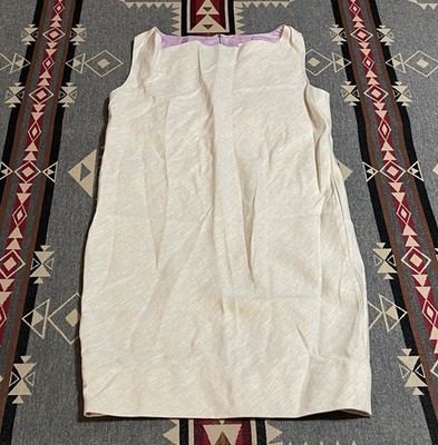 Michelle Farmer Marlene Linen Sleeveless Dress XS Beige NWT A1