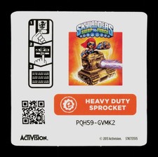 Heavy Duty Sprocket Skylanders Swap Force 2013 Activision Sticker