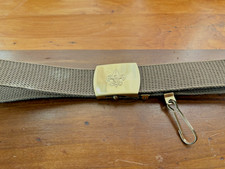 Boy Scouts of America BSA Canvas Belt with solid Brass Buckle 46  Long USA