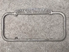 1940 to 1955 -CITY CHEVROLET -SAN DIEGO, CALIFORNIA -DEALER -LICENSE PLATE FRAME