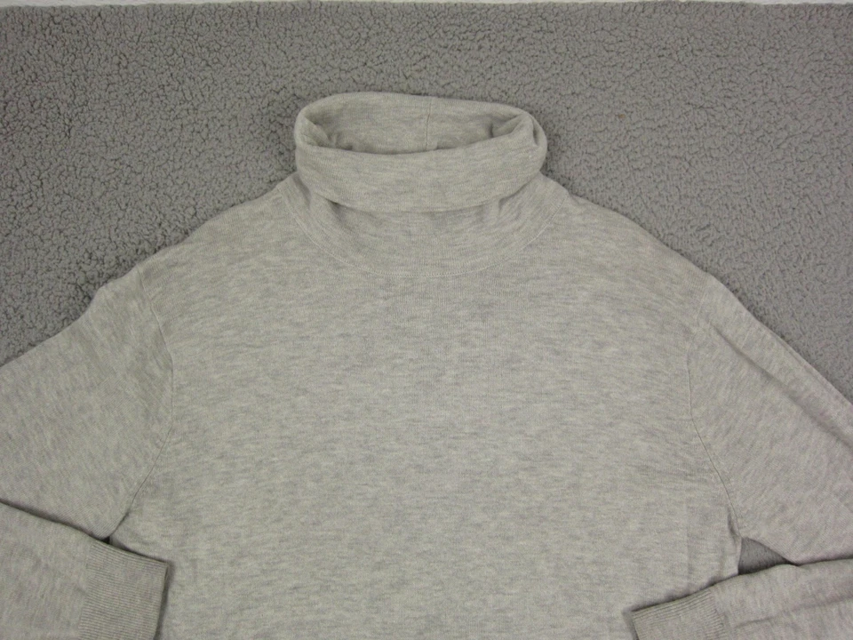 Aritzia Sweater Dress Large Gray Wool Linen Turtleneck Long Sleeve 90s Babaton - Image 2 of 4