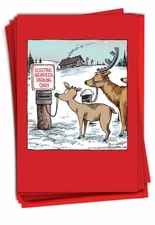 Pack of 12 Funny Christmas Greeting Cards w/Envelopes, Humor Holiday for Men,...