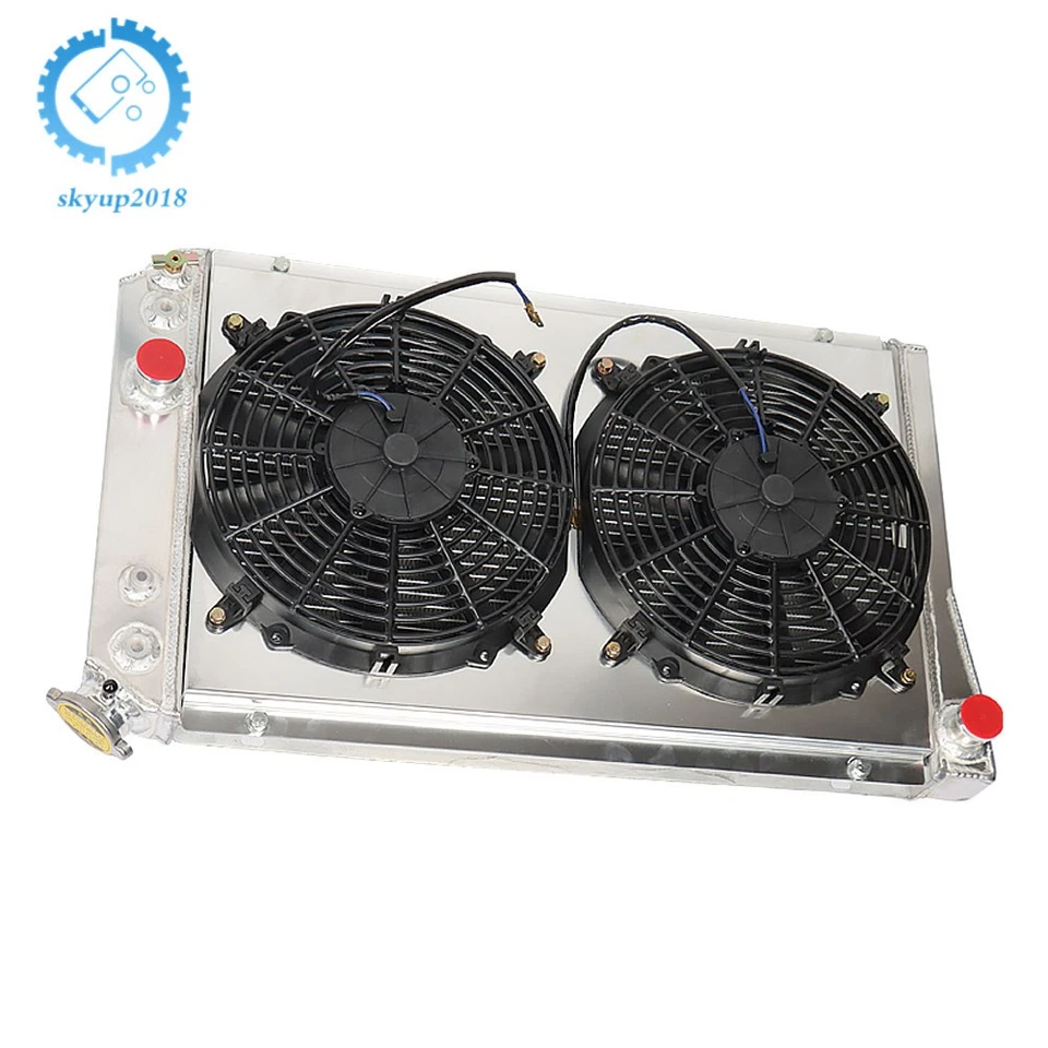 3 Row Core Racing Radiator+Pull Fan Shroud 1982-1902 For Chevy S10/S-10 Blazer - Image 4 of 4