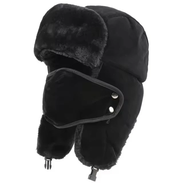 Mens Trapper Winter Hat Warm Earflap Aviator Russian Trooper Ski Cap