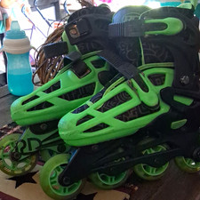 Roller Derby RD Youth Adjustable Inline Skates Green/Black Size 3-6