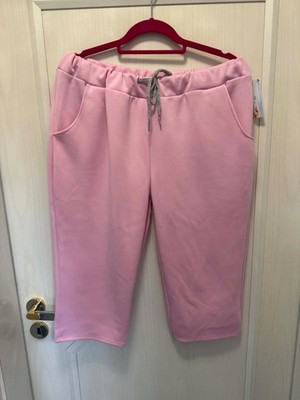New - Lightweight Soft 3/4 Trousers ''Pink'' Elasticated Waistband, Pockets 50/52/54