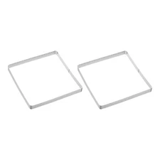 2pcs Perforated Cake Rings 7.87" Stainless Steel Square Tartlet Ring