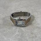 Vintage Seiko Quartz Ladies Watch gold+silver tone v115-0bk0 japan solar watch