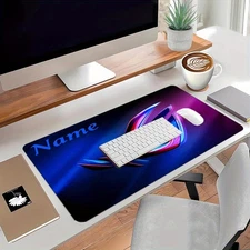 HOT-40*90cmROG 2 Themed Custom Name Gaming Desk Mat - Non-Slip Rubber Base, Pers