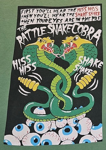 VTG 90s Volcom Tshirt Sz XL The Rattlesnake Cobra Artist Series OzzieWright READ - Picture 2 of 24