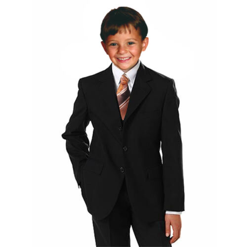 JL5010 Johnnie Lene Boys Black Dress Suit Set Many Sizes - Afbeelding 1 van 23