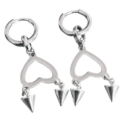 1 Pair Fashionable Heart Earrings Dangle Earrings Alloy Heart Pendant Earrings