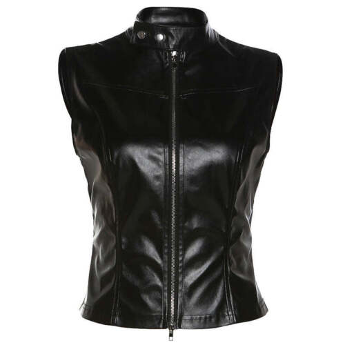 Faux Leather Sleeveless Top