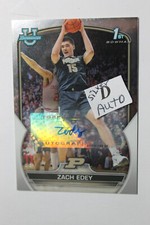 2023 Zach Edey AUTO CHROME TRIM Topps Bowman U 1st Bowman Purdue Card #79 NCAA d